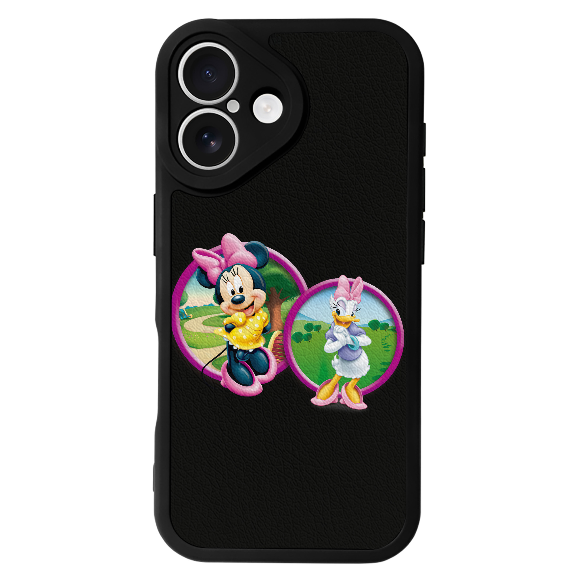 （画像用） ミッキーマウス Mickey Mouse 【iPhone 16シリーズ対応】シリコンスマホケース（レザー調） 材質：シリコン